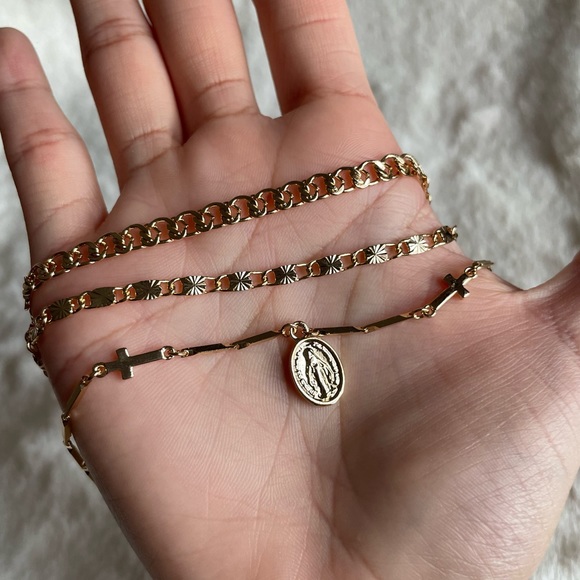 Ettika 18K Gold Plated Mixed Layered Necklace NEW - Picture 10 of 13